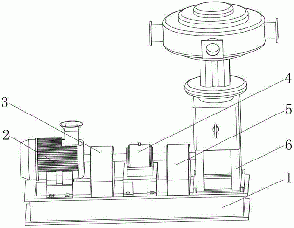 減速機聯結形式立式無油真空泵的制作方法