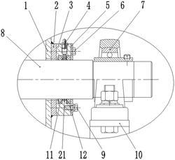 斗式提升機軸端殼體密封結構