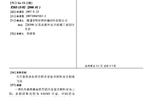 汽車散熱器扁管用鋁合金復合材料及其制造方法