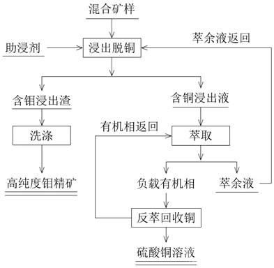 高銅含量鉬礦除雜的方法和高銅含量鉬礦除雜與溶液閉路循環的方法