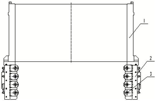 連鑄機窄面足輥調節機構