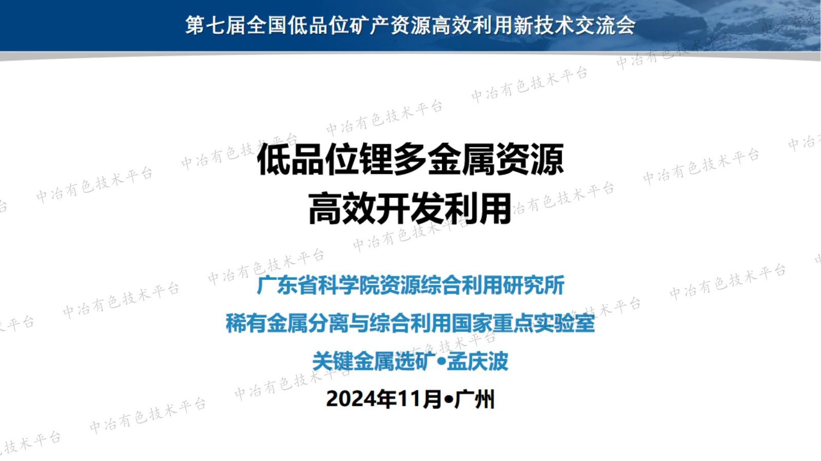 低品位鋰多金屬資源高效開發利用
