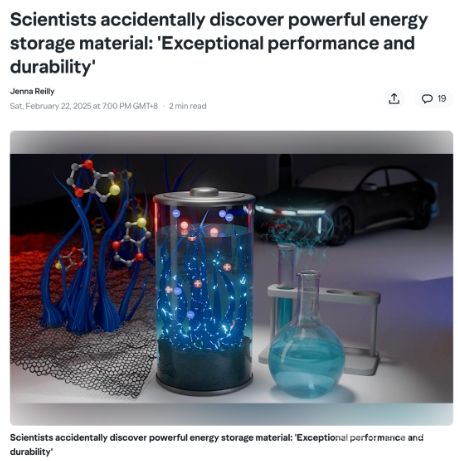 ????????????????????????????????????????????????????????????????????????????????????????????????美國科學家發現特種塑料可作高效儲能材料，助力可持續能源轉型
