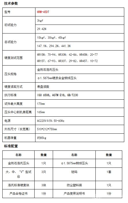 HRM-45DT電動表面洛氏硬度計