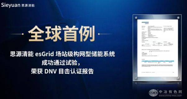 全球首例丨思源清能esGrid場站級構網型儲能系統順利通過試驗
